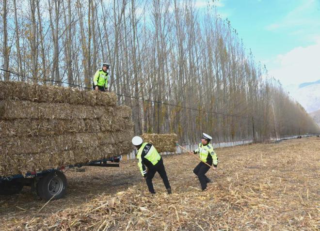 秋收田间“警”色暖 安全护航助农忙——新源交警田间地头送平安